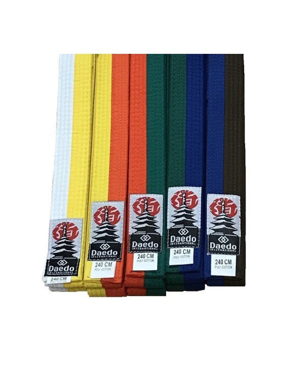 CINTURON JUNIOR BLANCO/AMARILLO DAEDO